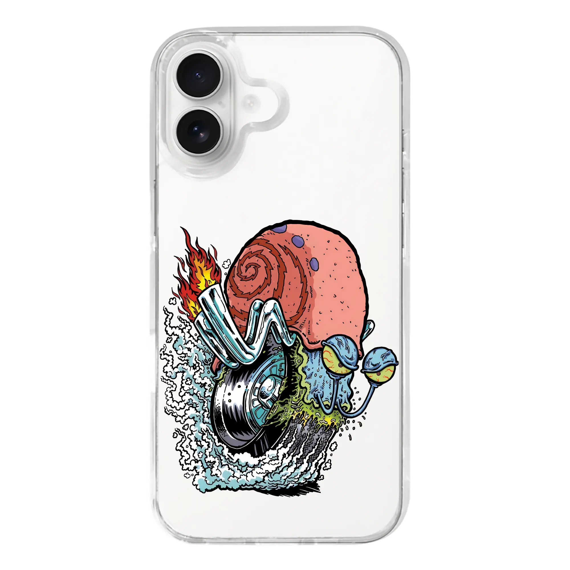 スポンジボブ グッズ カタツムリさん - iPhone 17シリーズ 透明スマホケース – 薄型・耐衝撃・精密フィット保護カバー